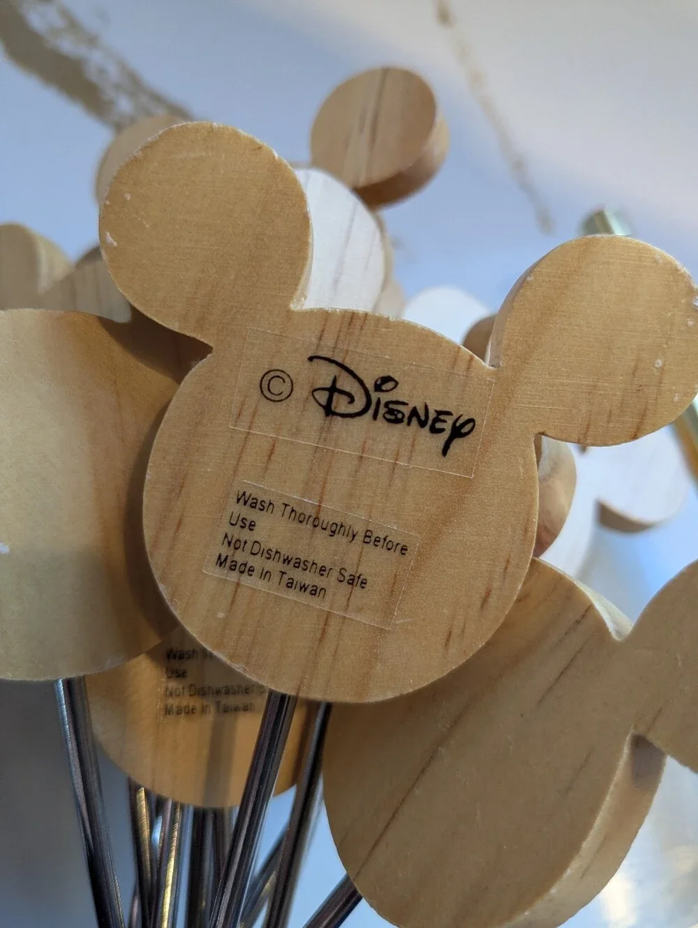 Wooden Mickey Mouse Mouse Disney   Fondue Skewers- Set Of 13